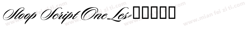Sloop Script One Les字体转换